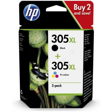 HP HP 305 XL 3-väri & musta Mustepatruuna 2-pack