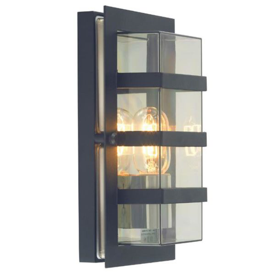 Norlys Boden 862 Seinävalaisin E27, 46 W, IP54, kirkas Musta