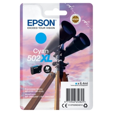 Epson Epson 502XL Mustepatruuna syaani, 470 sivua