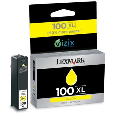 Lexmark Lexmark 100XL Mustepatruuna keltainen, 600 sivua