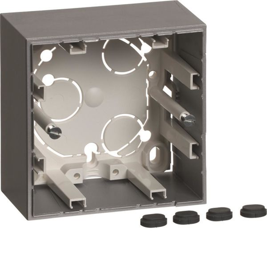Hager 6310611404 Korotuskehys korkea 1-lokeroinen, hopea