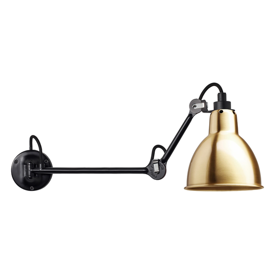 DCWéditions Lampe Gras 204 L40 seinävalaisin, pyöreä varjostin, musta - mess