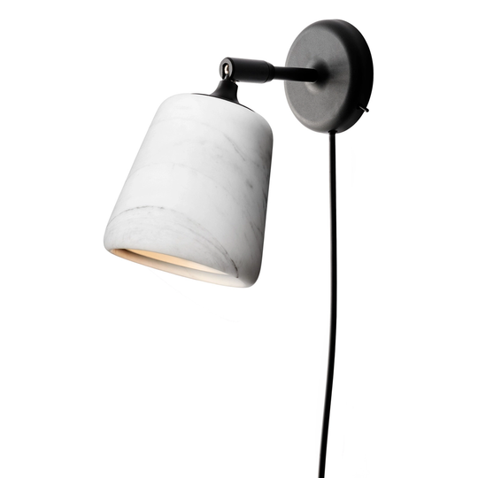 New Works Material seinävalaisin, The Black Sheep Edition, valkoinen marmo