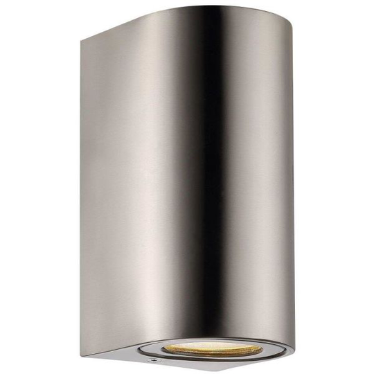 Nordlux CANTO 49721034 Seinävalaisin 2x6W LED, IP44, 2700K Ruostumaton teräs