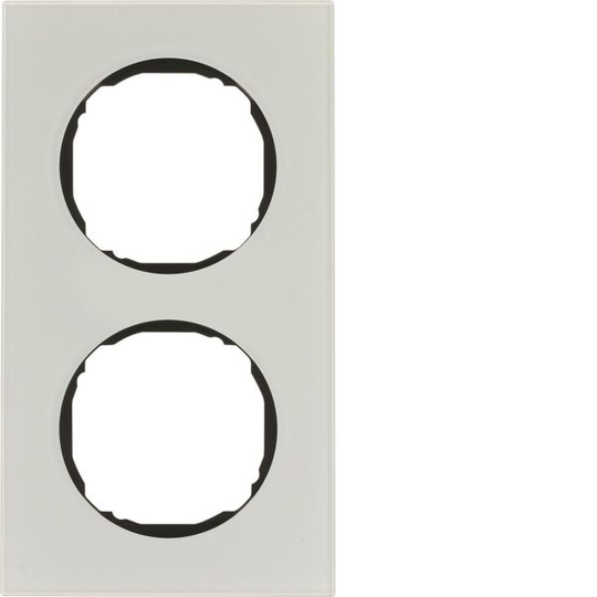 Hager 10122609 Peitekehys R.8, lasi, valkoinen 2-paikkainen