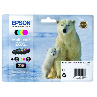 Epson Mustepatruuna MultiPack Bk,C,M,Y XL, Innehåll 1x500