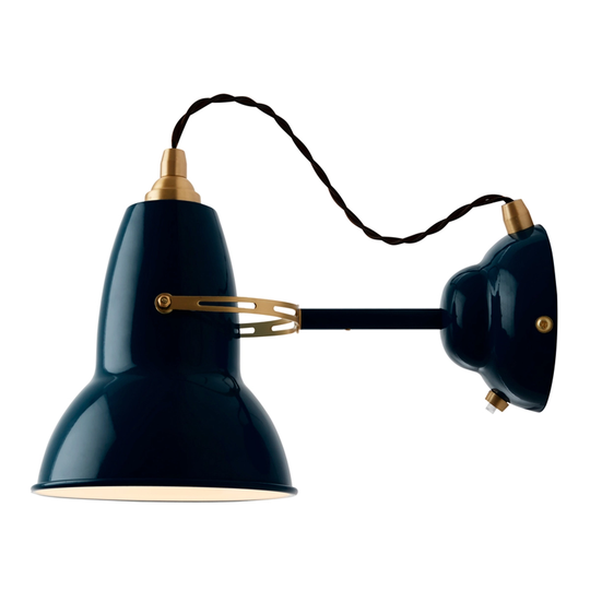 Anglepoise Original 1227 Brass seinävalaisin, ink blue