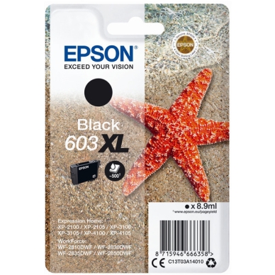 Epson Epson 603XL Mustepatruuna musta 500 sivua (T03A1)