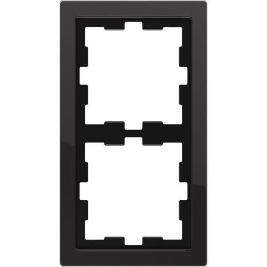 Schneider Electric MTN4020-6503 Yhdistelmäkehys 2 aukkoa, lasi Onyx, musta