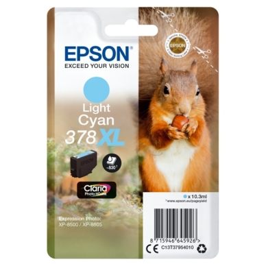 Epson Epson 378XL Mustepatruuna vaalea cyan, 830 sivua