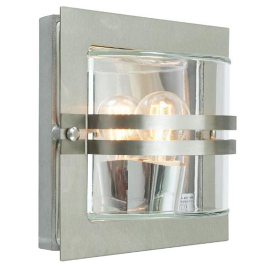 Norlys Bern 650 Seinävalaisin E27, 60W, IP54, kirkas Ruostumatonta terästä