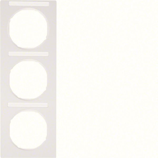 Hager 10132269 Peitekehys 3-paikkainen, Berker R.3 Valkoinen