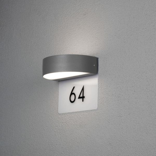Konstsmide Monza Seinävalaisin 5 W, talon numerolla