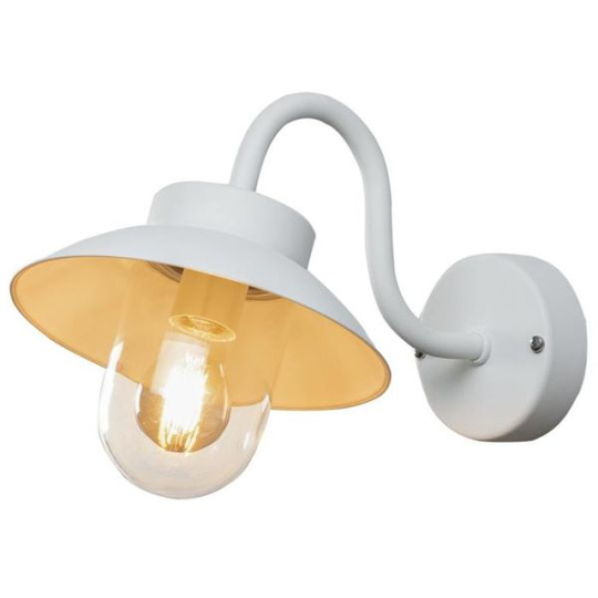 Konstsmide Vega Mini Seinävalaisin E27, IP44 Valkoinen