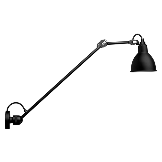 DCWéditions Lampe Gras 304 L 60 valaisin, pyöreä varjostin, musta