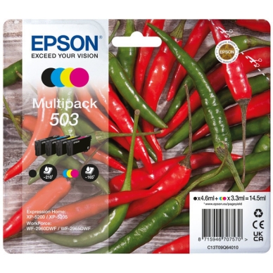 Epson Mustepatruuna MultiPack Epson 503 Bk,C,M,Y