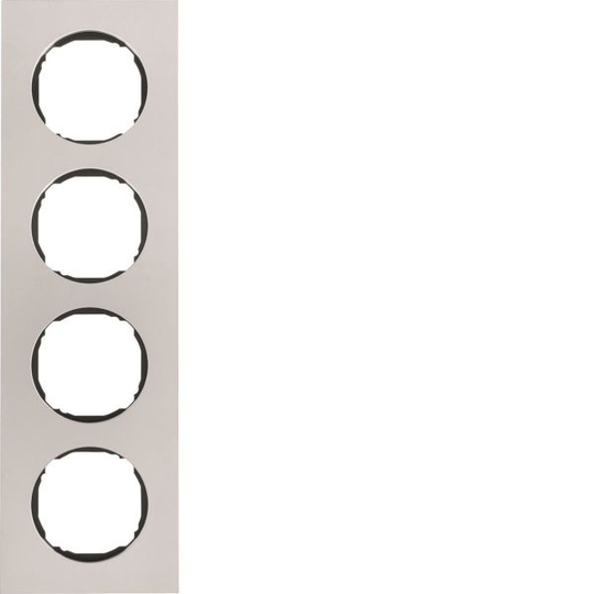 Hager 10142614 Peitekehys Berker R.8 -rasialle, ruostumaton 4-paikkainen