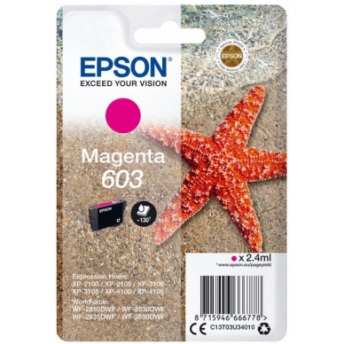 Epson Epson 603 Mustepatruuna magenta 130 sivua (T03U3)