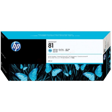 HP HP 81 Mustepatruuna vaalea cyan, 680 ml