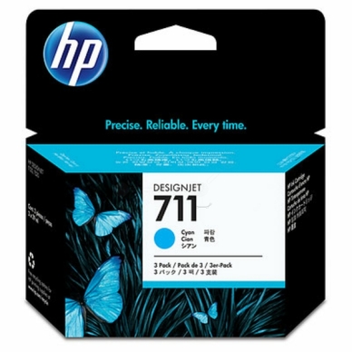HP HP 711 Mustepatruuna syaani, 3 x 29 ml