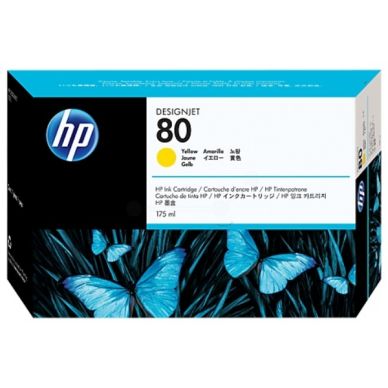 HP HP 80 Mustepatruuna keltainen, 175 ml