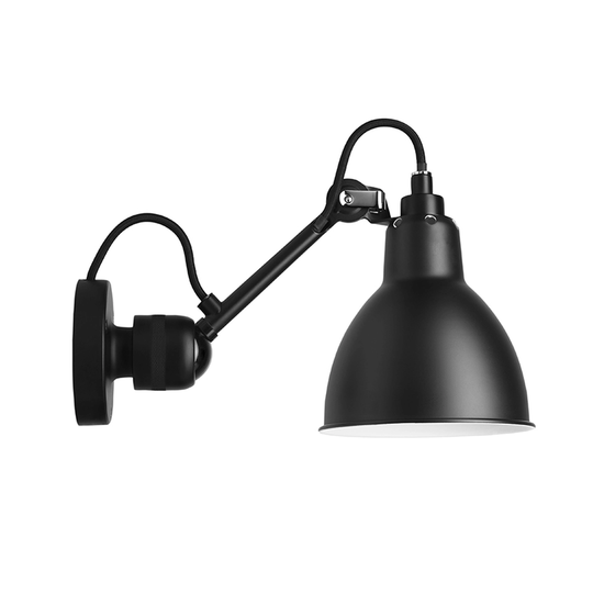DCWéditions Lampe Gras 304 valaisin, pyöreä varjostin, musta