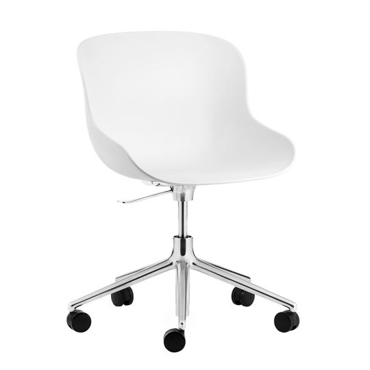 Normann Copenhagen Hyg työtuoli 5 pyörällä, alumiini - valkoinen