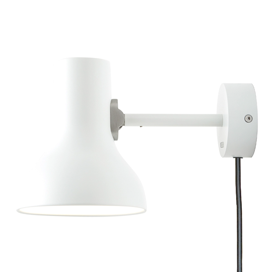 Anglepoise Type 75 Mini seinävalaisin johdolla, alpine white