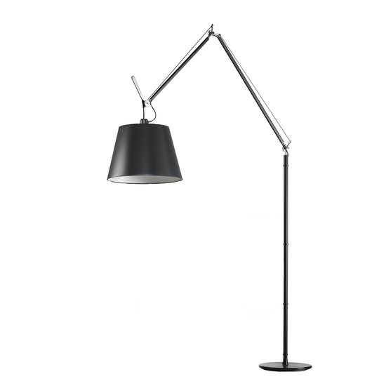 Artemide Tolomeo Mega lattiavalaisin 42 cm, alumiini - musta satiini