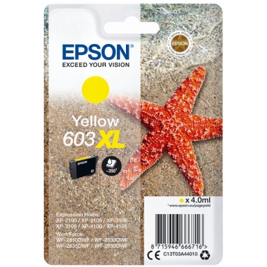 Epson Epson 603XL Mustepatruuna keltainen 350 sivua (T03A4)
