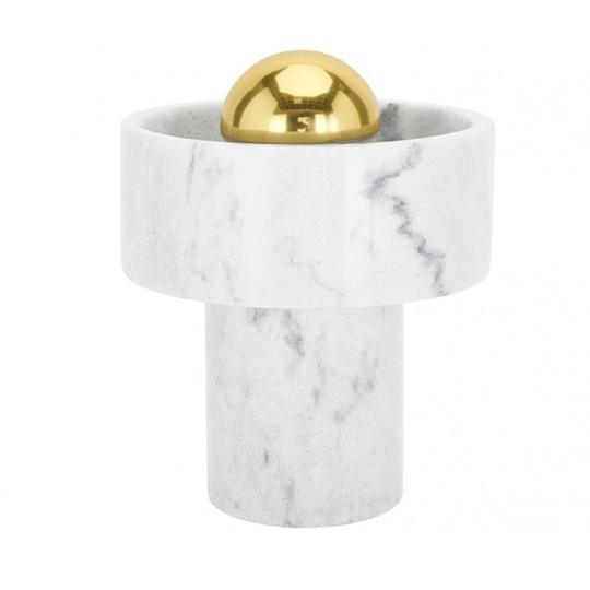 Tom Dixon Stone pöytävalaisin, valkoinen marmori