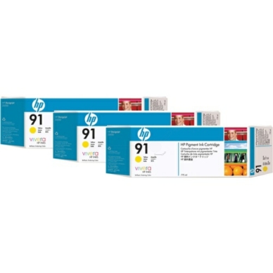 HP HP 91 Mustepatruuna keltainen, 775 ml