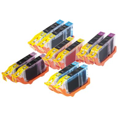 inkClub Multipack, 10 mustepatruuna, 2x(C/M/Y/PC/PM)