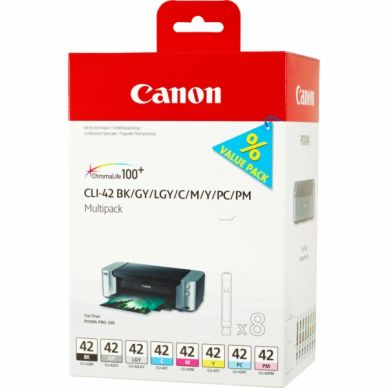 Canon Mustepatruuna MultiPack Bk,C,M,Y,LC,LM, GY,LGY, I