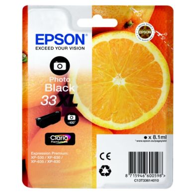Epson Epson 33XL Mustepatruuna valokuvamusta, 400 sivua