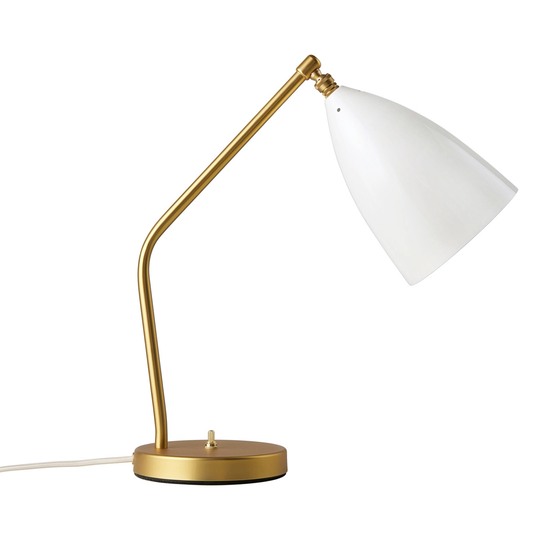 GUBI Gräshoppa pöytävalaisin, alabaster white, kiiltävä