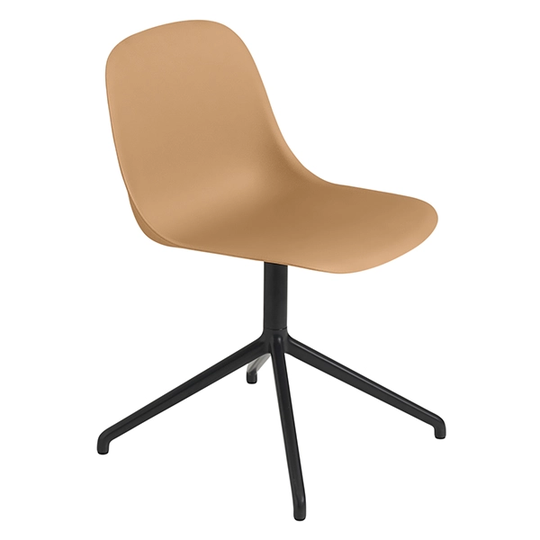 Muuto Fiber tuoli, pyörivä, okra - musta