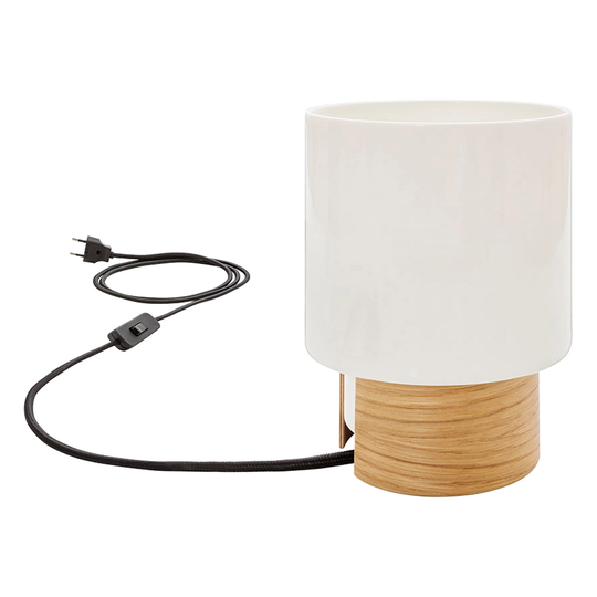Tonfisk Design Ilta pöytävalaisin 18 cm, valkoinen - tammi