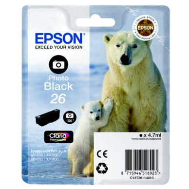 Epson Epson 26 Mustepatruuna valokuvamusta, 200 sivua