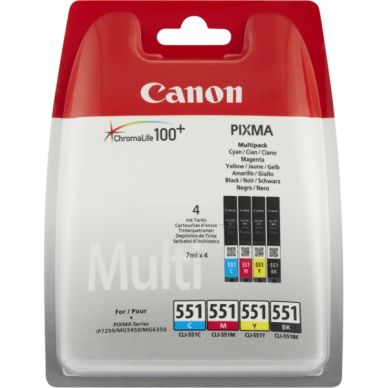 Canon Mustepatruuna MultiPack Bk,C,M,Y, 7 ml