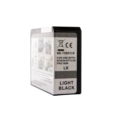 WL Mustepatruuna, korvaa Epson T5807, vaalea musta, 84 ml