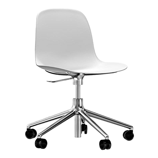 Normann Copenhagen Form Swivel 5W Gaslift tuoli, valkoinen - alumiini