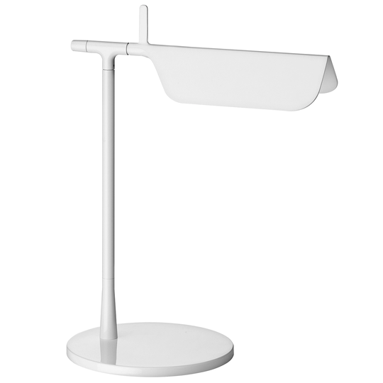 Flos Tab T pöytävalaisin, himmennettävä, valkoinen