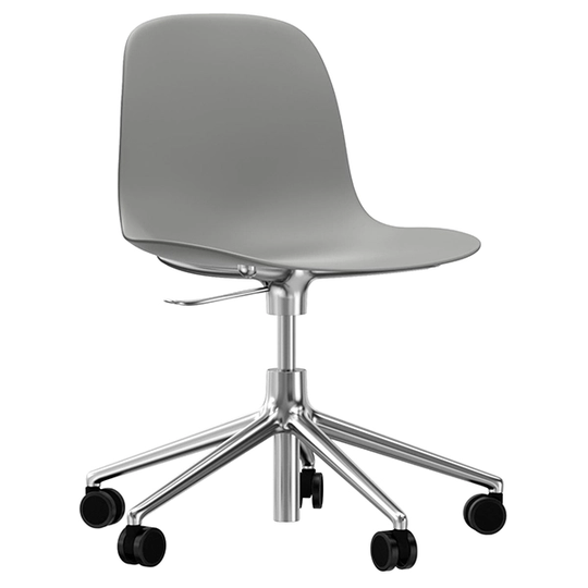Normann Copenhagen Form Swivel 5W Gaslift tuoli, alumiini - harmaa