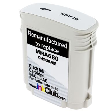 inkClub Mustepatruuna, korvaa HP 940XL, musta, 72 ml