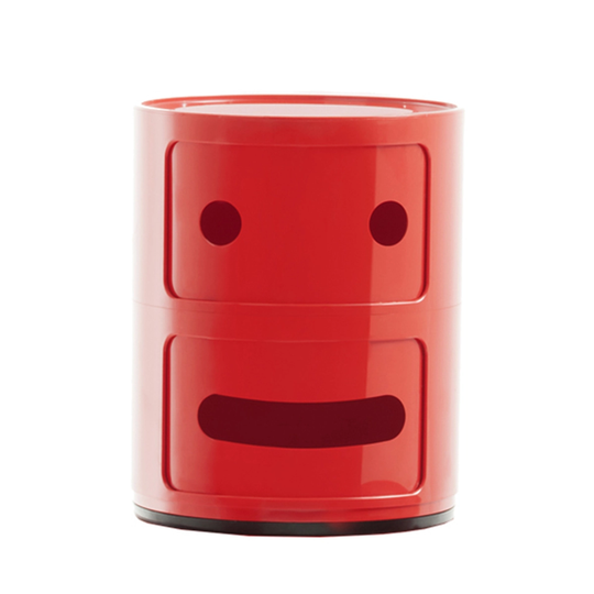 Kartell Componibili Smile säilytyskaluste 2, 2-osainen, punainen