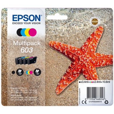 Epson Mustepatruuna MultiPack Epson 603 Bk,C,M,Y