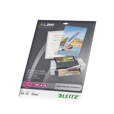 Leitz Laminointitasku A3 UDT 125 mic. 25/ltk