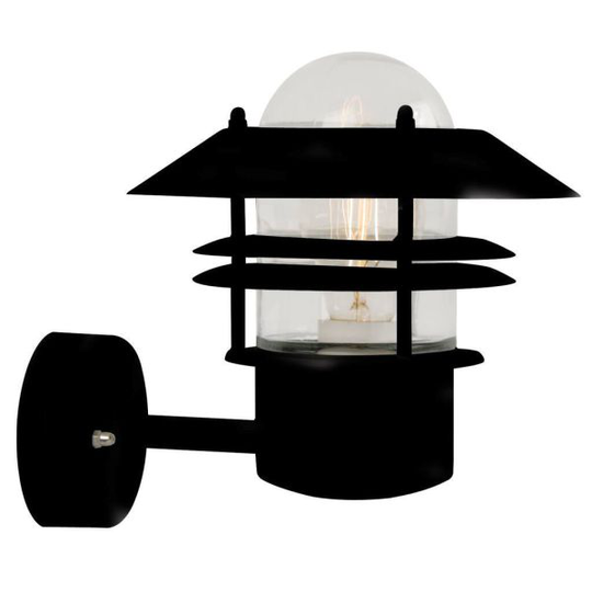 Nordlux BLOKHUS 25011003 Seinävalaisin E27, 60W, IP54 Musta