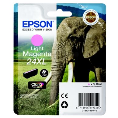 Epson Epson 24XL Mustepatruuna vaalea magenta, 740 sivua